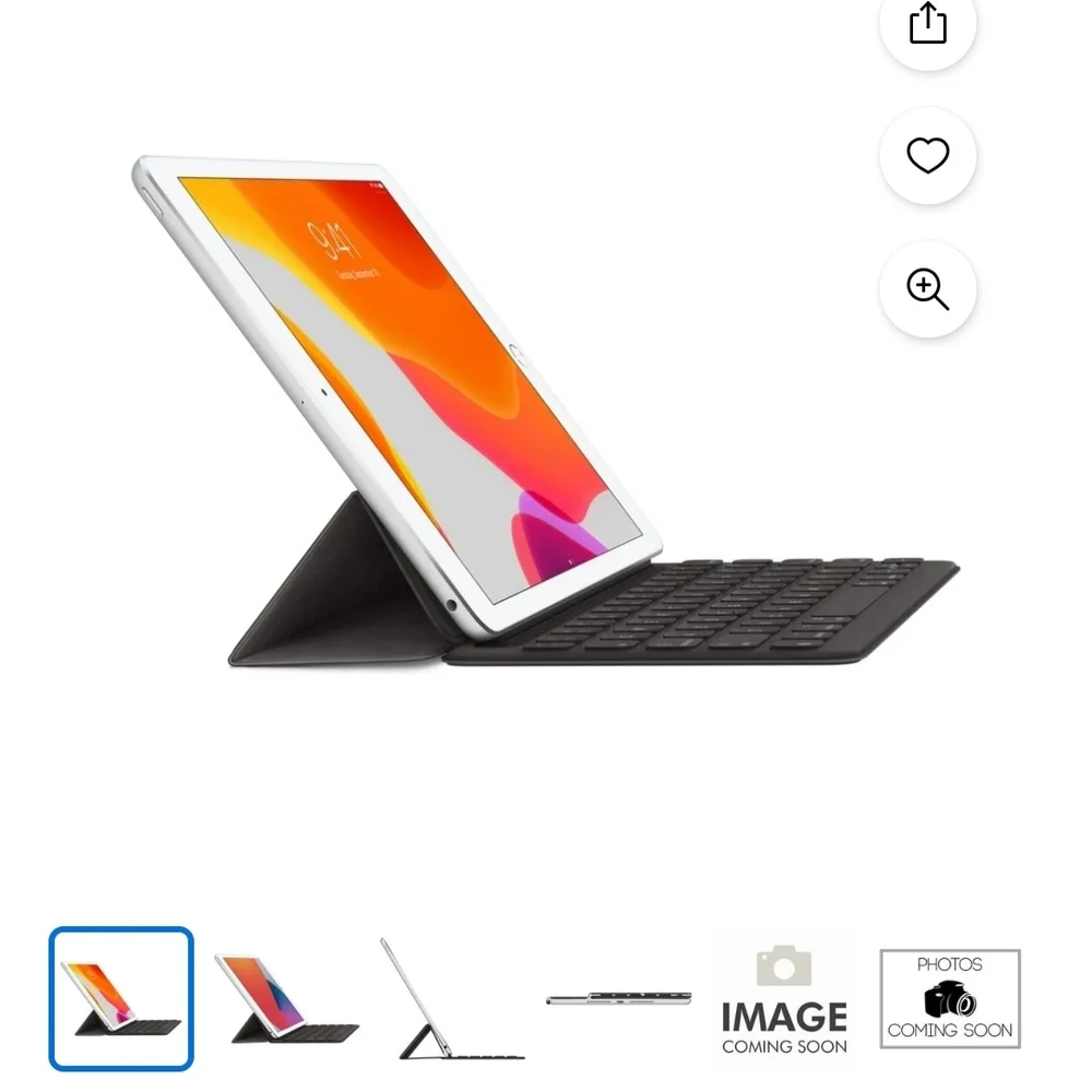 Apple Smart Keyboard for Ipad ( for 7th,8th, and 9th Gen And Apple Pro 3rd Gen)